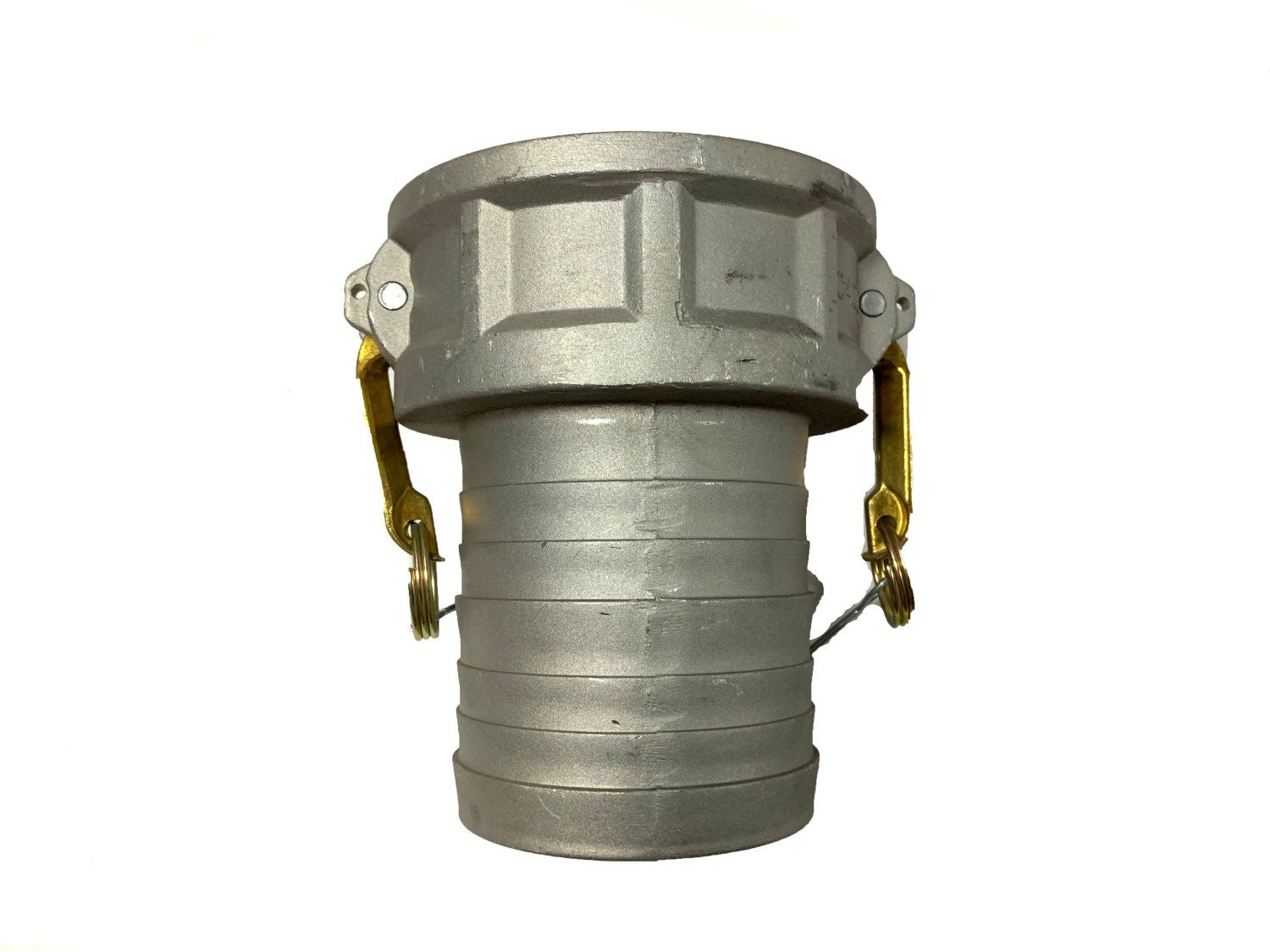 Adaptador con orejas para manguera de descarga de 4"