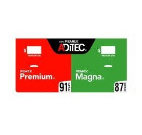 Calcomania pemex premium/magna de 20.5 x 42.5 (Nuevo diseño)