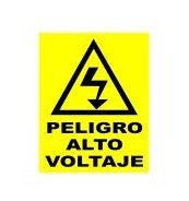 Señalamiento vitrocel alto voltaje