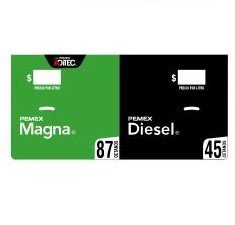 Calcomania pemex magna/diesel de 20.5 x 42.5(Nuevo diseño)