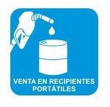 Señalamiento vitrocel de venta de recipientes portátiles