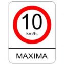Señalamiento vitrocel 10 km/hr maxima 45 x 60 cm