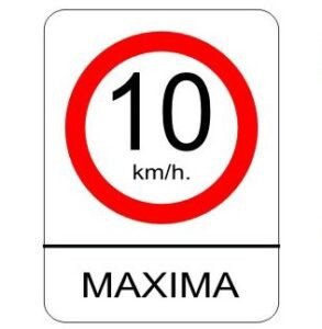 SEÑALAMIENTO VITROCEL 10 KM POR HR