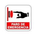 Señalamiento vitrocel paro de emergencia