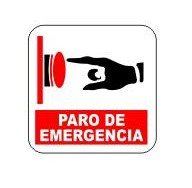 Señalamiento vitrocel paro de emergencia