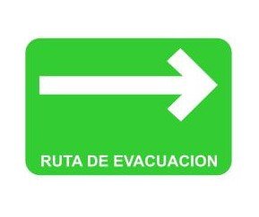 Señalamiento vitrocel ruta de evacuacion
