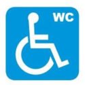 Señalamiento vitrocel Sanitario WC Minusvalidos